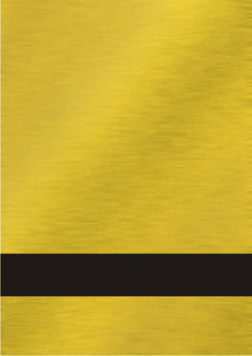 Металл для гравировки Alumamark 5206 Сатиновый Желтый/Чёрный