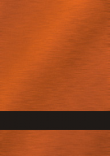 Металл для гравировки Alumamark 5207 Сатиновый Оранжевый/Чёрный